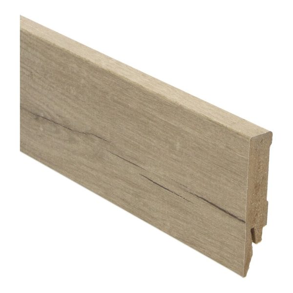 Rechte folieplint 70x14 Zachte Eik Warm Grijs