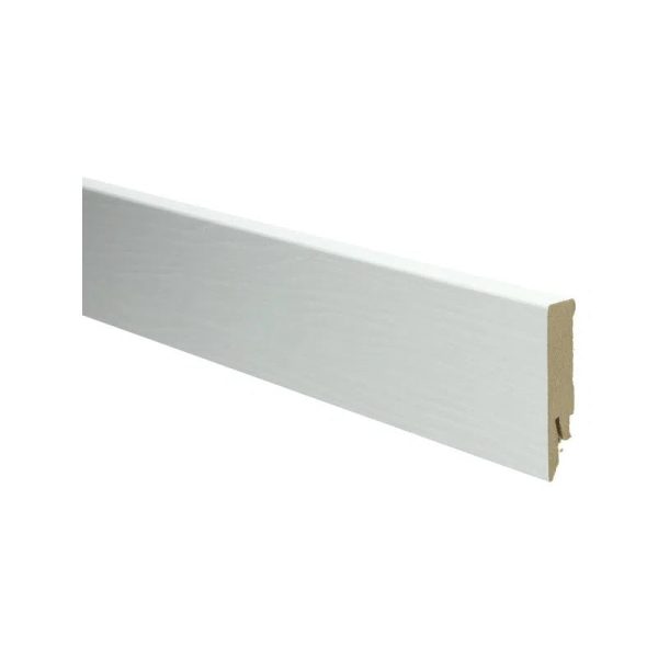 Rechte folieplint 70x14 Eiken Wit Gelakt