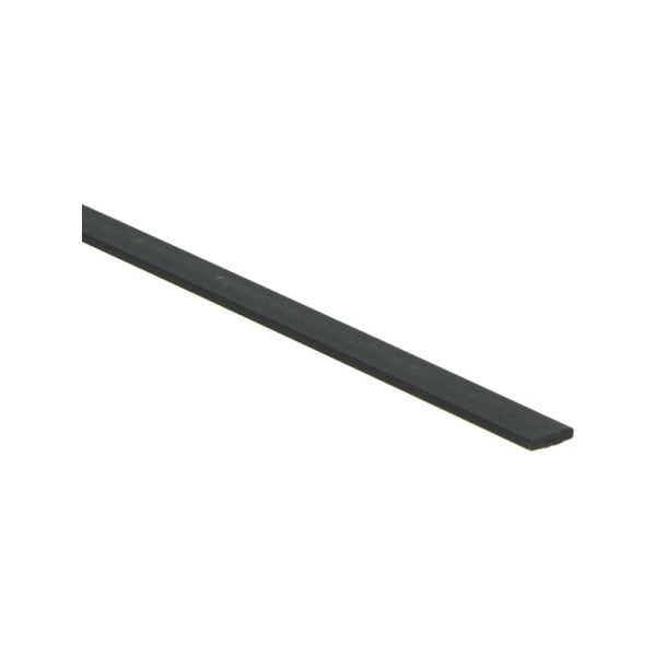 PVC Bies | Vloerbies Zwart 2,3 x 10 mm x 100 cm | Koker 50 st