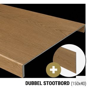 Set rigid PVC dubbeltreden van 150 bij 62 cm