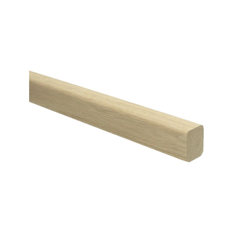 Trapleuning eiken onbehandeld plat 40×30 mm