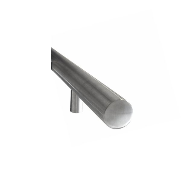 Trapleuning RVS geborsteld rond 45 mm voor blinde montage