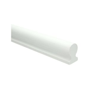 Trapleuning wit gegrond sleutelgat 40x60 mm