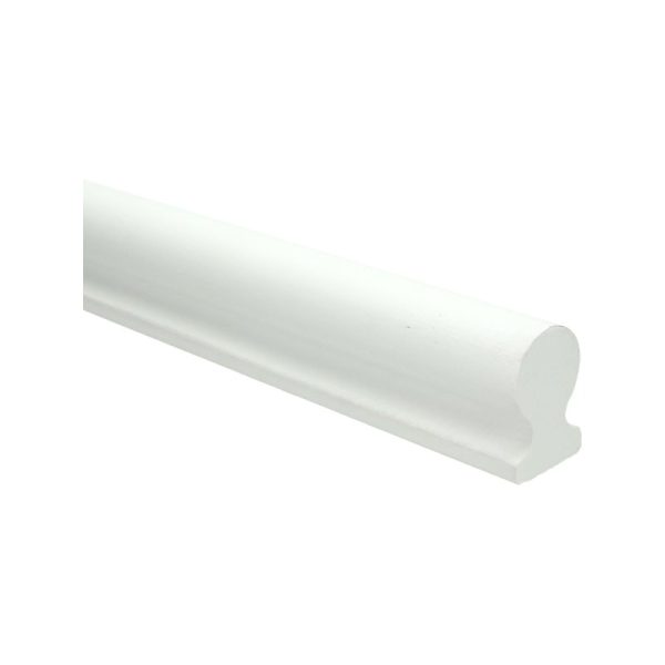 Trapleuning wit gegrond sleutelgat 40x60 mm