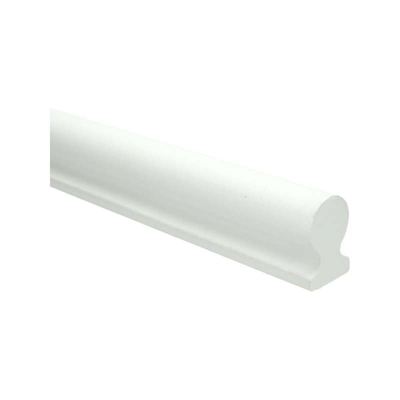 Trapleuning wit gegrond sleutelgat 40×60 mm