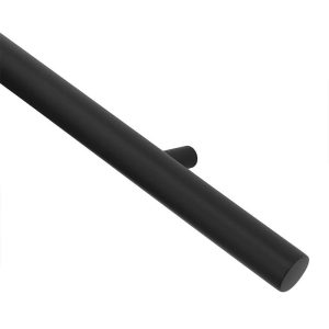 Trapleuning zwart rond 45 mm voor blinde montage