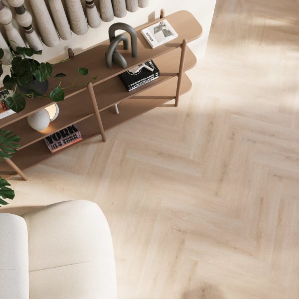 Saffier Avenue Visgraat Klik PVC 7002 Panama Oak