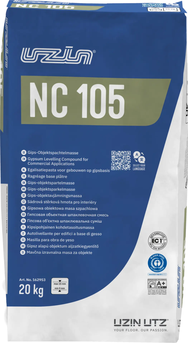 Uzin NC 105 zelfvloeiende gipsegaline 20 kg